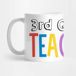 Rainbow 3rd Grade Teacher Mug